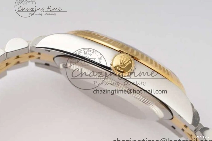 MiroTime 0215 UrbanChic DateJust 36mm SS YG DIWF 1:1 Best Edition 904L Steel Gray Dial Green Markers on Jubilee Bracelet SA 2309